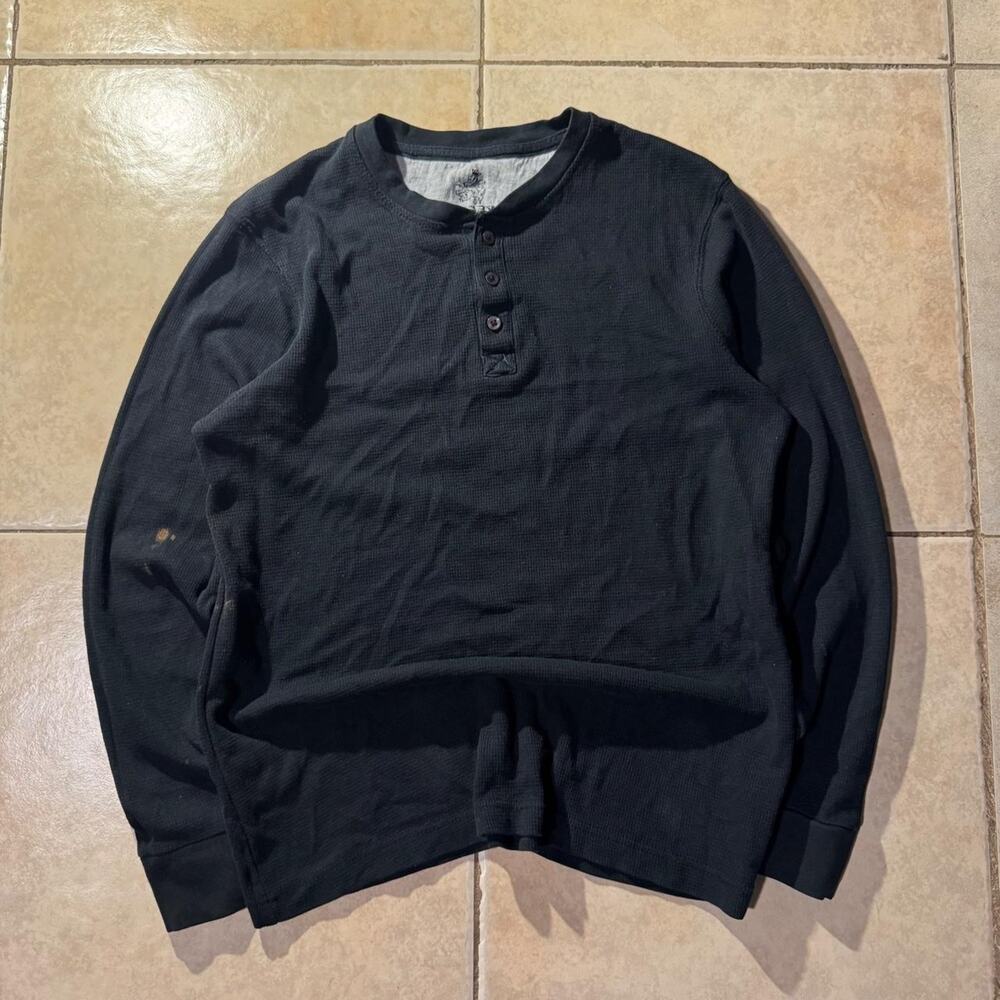 Vintage y2k black long sleeve Rugby thermal Size M in Mens